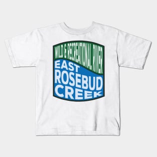 East Rosebud Creek Wild and Recreational River wave Kids T-Shirt